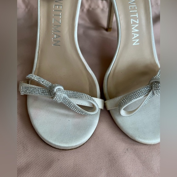 STUART WEITZMAN Crystal-embellished satin sandals - Picture 8 of 10